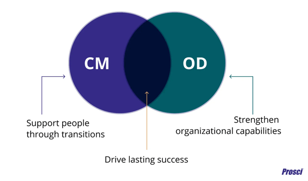 An image showing how to analyze when change management and organizational development are necessary